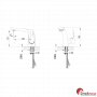 Смеситель для раковины Devit Optima 44311130 с донным клапаном 01011100, хром