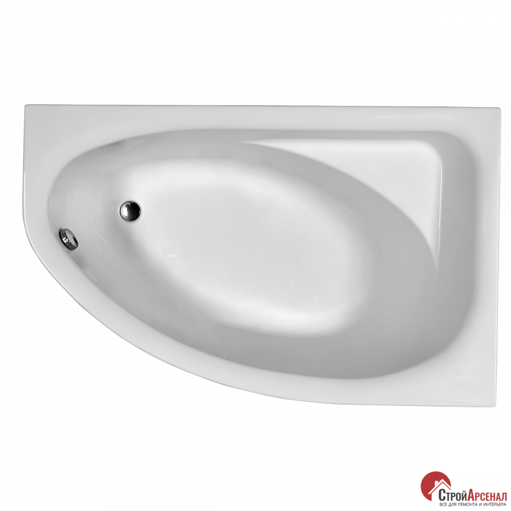 Акрилова ванна Kolo Spring XWA307000G асиметрична 170х100 права в комплекті з сифоном Geberit 150.520.21.1 + ніжки SN7