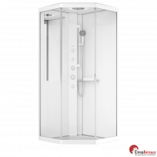 Гідромасажний бокс AM.PM W90C-018-090WTA Gem 90х90 профіль білий, скло прозоре
