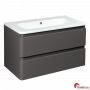 Комплект Devit Fly 0021120G Тумба з раковиною, сірий колір Комплект Devit Fly 0021120G Тумба з раковиною, сірий колір