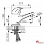 Смеситель для раковины FERRO Vasto BVA2