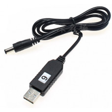 Кабель живлення USB - DC з перетворювачем 5v - 9v для wi-fi роутерів