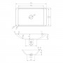 Раковина накладна кам'яна VOLLE Solid surface 59*34 см