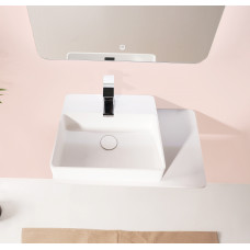 Раковина підвісна кам'яна VOLLE Solid surface з поличкою