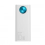 Павербанк Baseus Power Bank 30000mah 65W 6A акумулятор зовнішній з технологією QC3.0 PD3.0 + кабель Baseus Xiaobai series Type-C to Type-C 100W 20V White