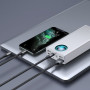 Павербанк Baseus Power Bank 30000mah 65W 6A акумулятор зовнішній з технологією QC3.0 PD3.0 + кабель Baseus Xiaobai series Type-C to Type-C 100W 20V White