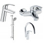 Набор смесителей для ванны+кухня GROHE Eurosmart 123248МK