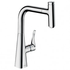 Змішувач для кухні з висувним виливом HANSGROHE Metris Select 14857000