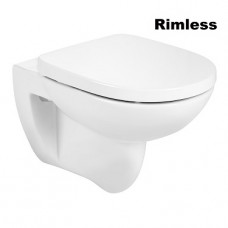 Підвісний унітаз та кришка ROCA DEBBA Round Rimless