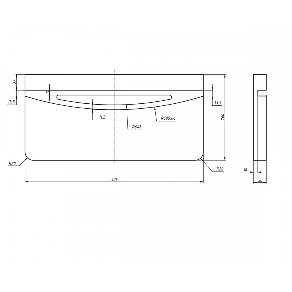 Полочка для полотенцесушителя Авангард, Largo и Avalon, карамельный дуб