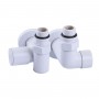 Кран угловой под ТЭН Solomon 1/2"х1/2" белый, 2шт