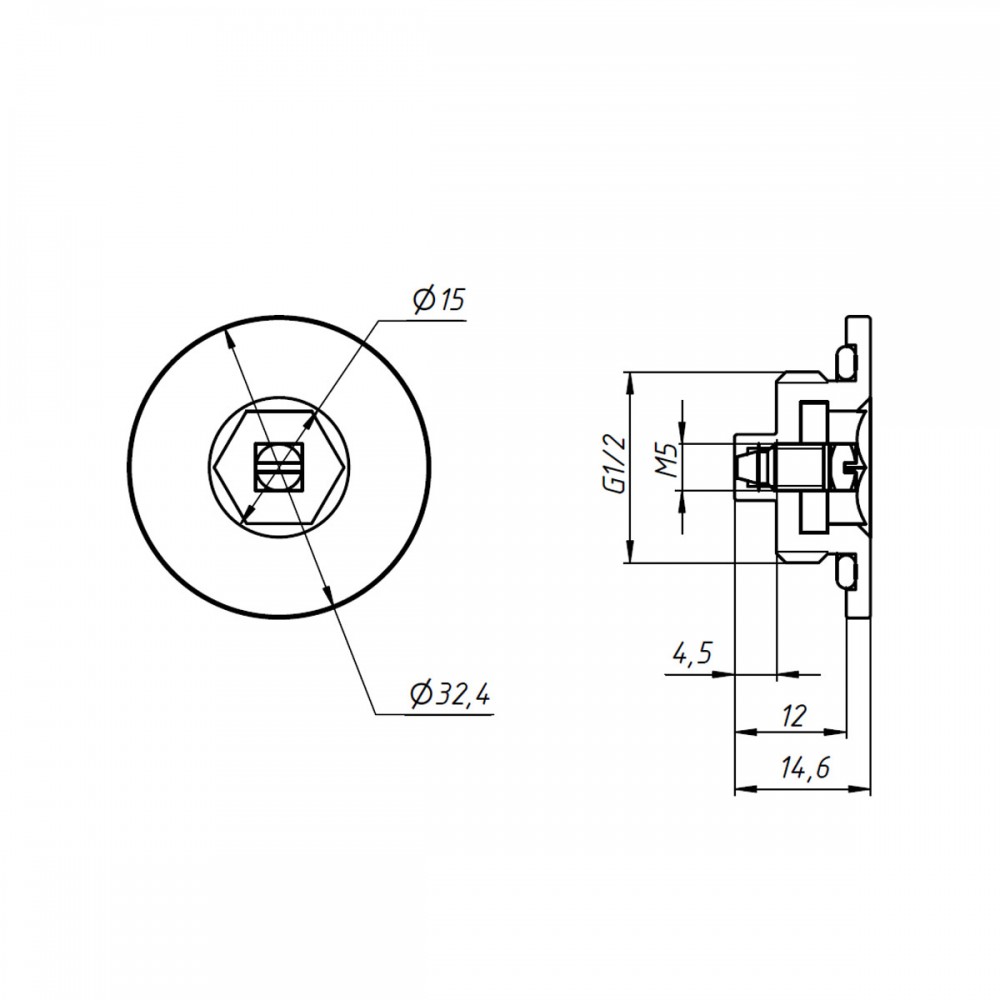 Воздухоотводчик для полотенцесушителей NAVIN 1/2, черный муар