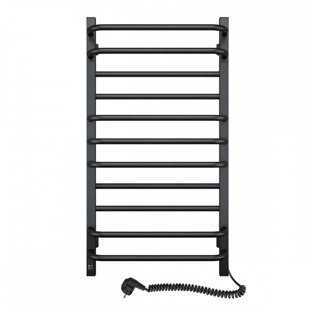 Полотенцесушитель  Грандис 480х800 Sensor правый с таймером, чёрный муар