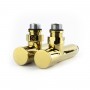 Кран угловой для полотенцесушителей Raftec 1/2"х1/2" удлиненный, золото, 2шт. Кран угловой для полотенцесушителей Raftec 1/2"х1/2" удлиненный, золото, 2шт.