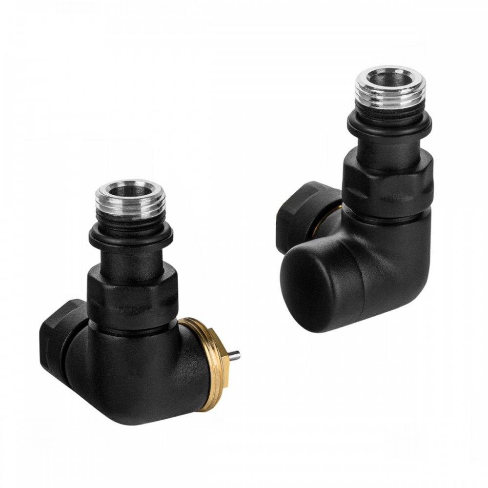 Комплект вентилів термостатичний Vario Term VISION 3-х осьовий, лівий, чорний структурний