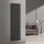 Вертикальный радиатор Ellipse 480х1800-8, anticor, черный муар