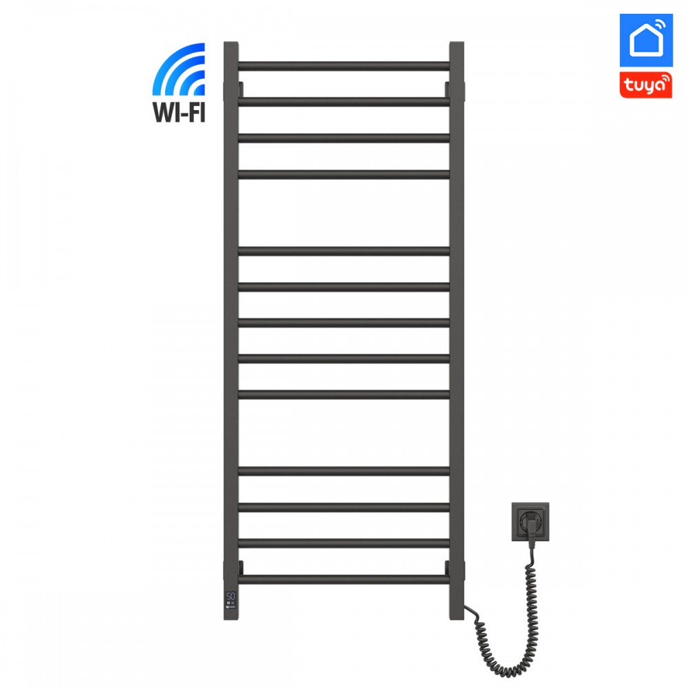 Полотенцесушитель Navin Классик Квадро 500х1200 Sensor с Wi-Fi, правый, черный муар