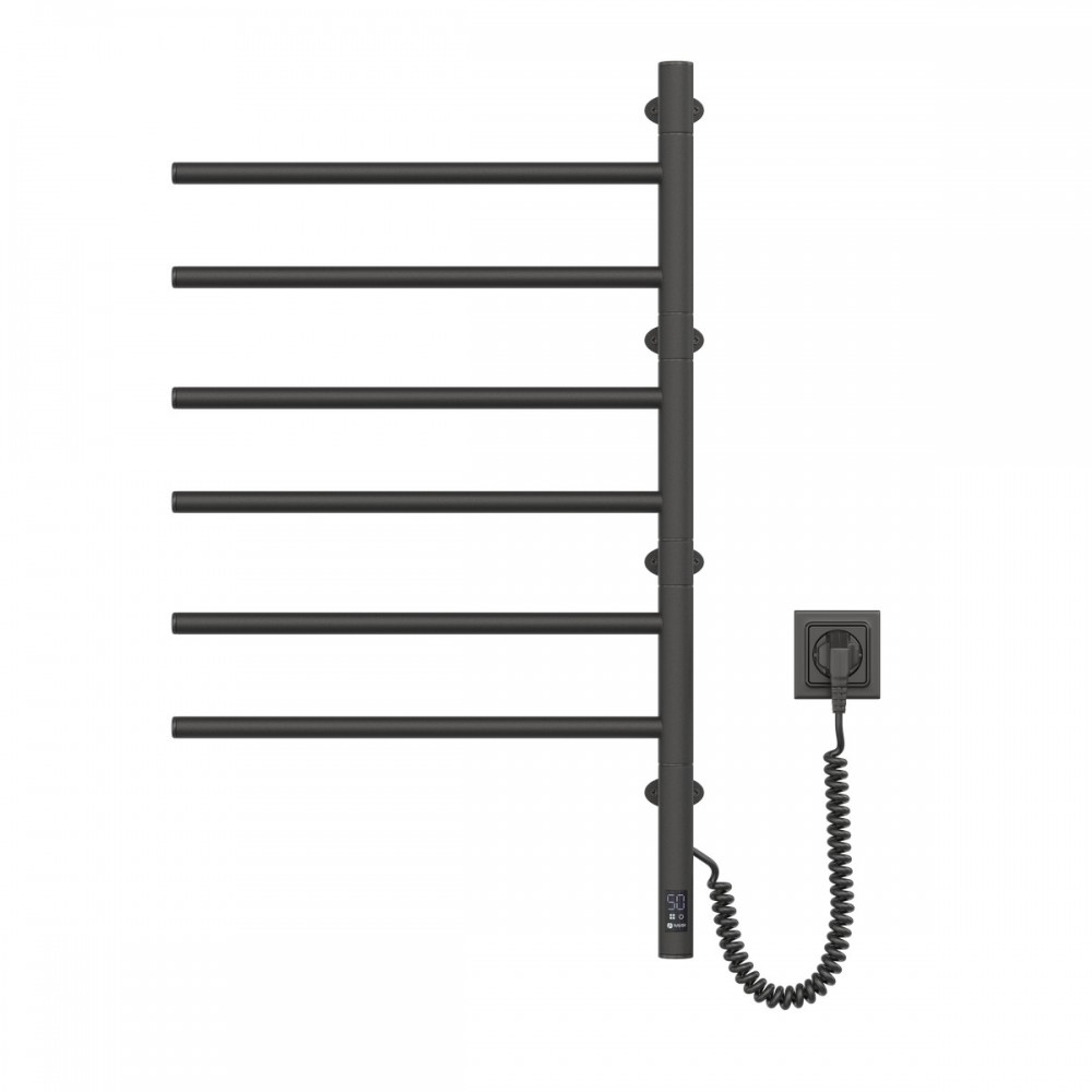 Полотенцесушитель Arabesque 480х800 Sensor с таймером, чёрный муар