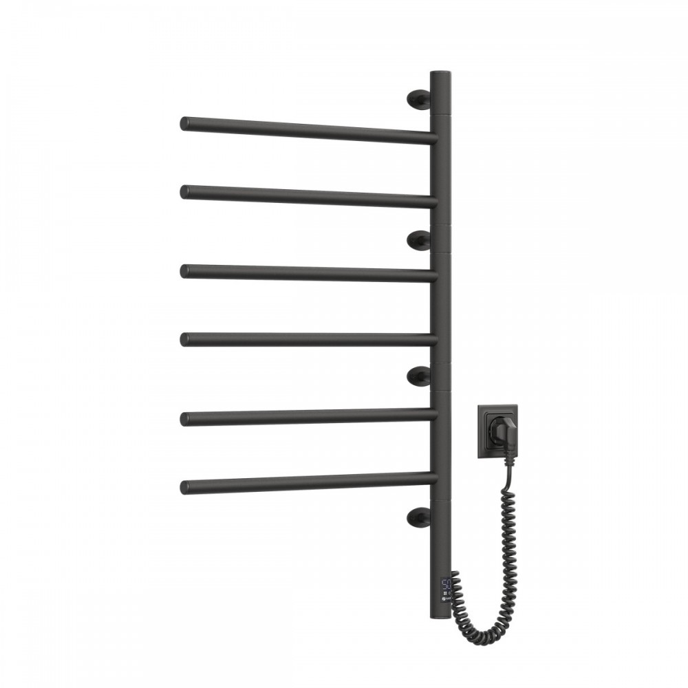 Полотенцесушитель Arabesque 480х800 Sensor с таймером, чёрный муар