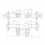 Кран угловой под ТЭН 1/2"х1/2", бронза, 2шт. Кран угловой под ТЭН 1/2"х1/2", бронза, 2шт.