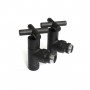 Кран угловой для полотенцесушителей Raftec Premium 1/2x1/2, черный муар, 2шт.