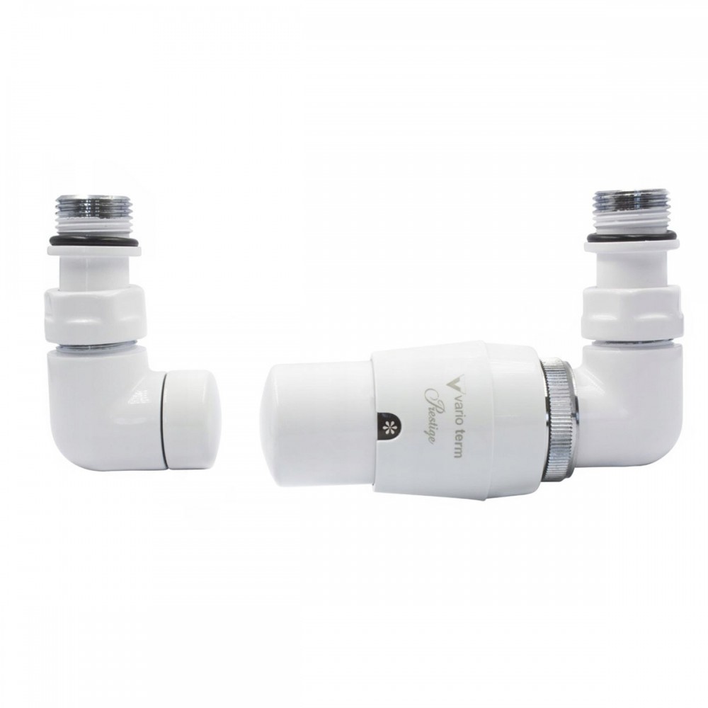 Комплект вентилів термостатичний Vario Term VISION 3-х осьовий, правий, білий