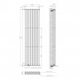 Вертикальный радиатор Ellipse Double 480х1800-8, anticor, белый Вертикальный радиатор Ellipse Double 480х1800-8, anticor, белый