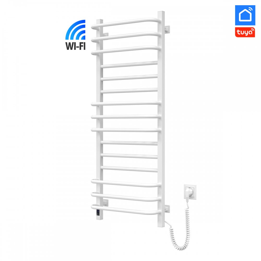 Полотенцесушитель электрический Navin Грандис 480х1200 Sensor с Wi-Fi, правый с таймером, белый