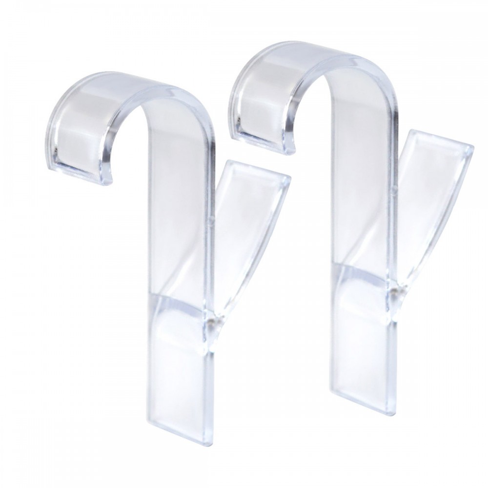 Крючок для полотенцесушителя прозрачный, комплект 2 шт.