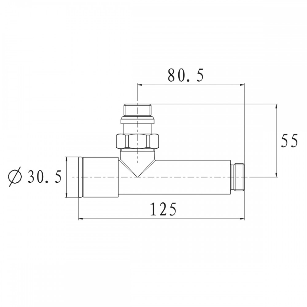 Кран угловой удлиненный для полотенцесушителей Raftec 1/2x1/2 Chrome, 2шт.