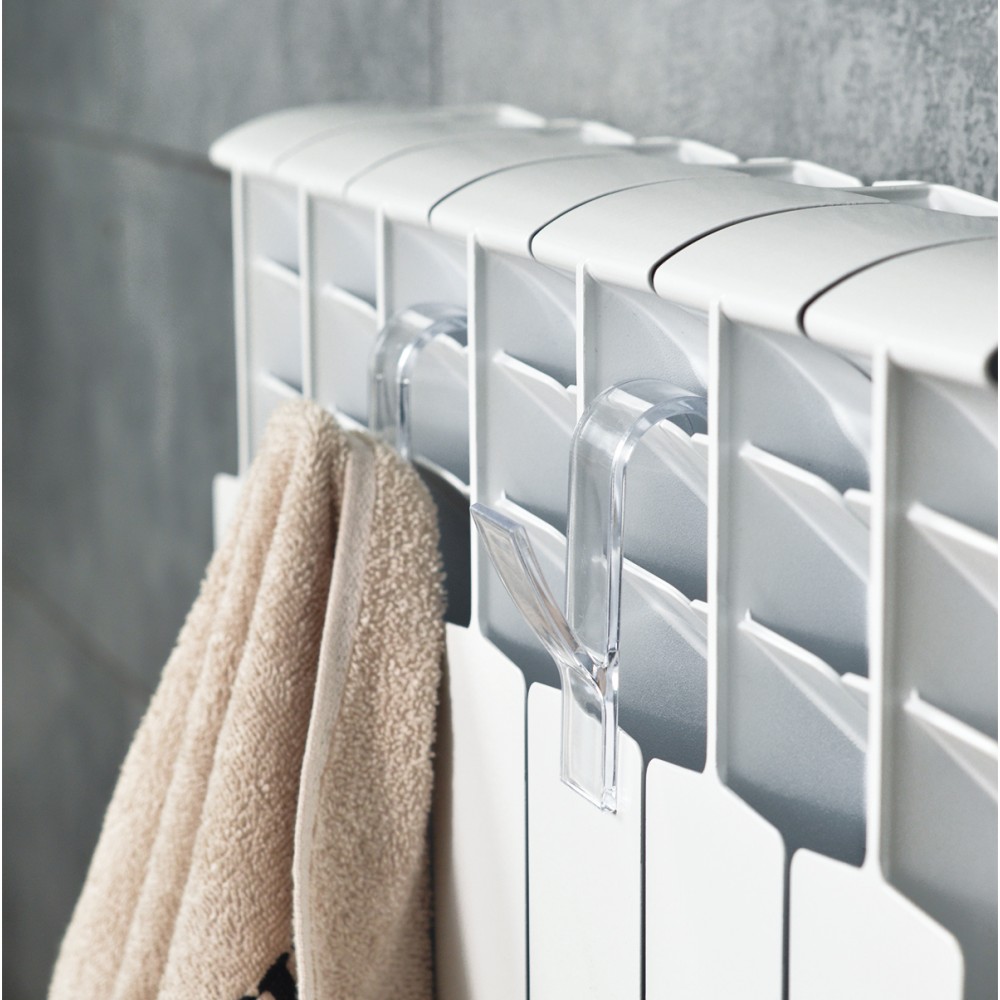 Крючок для полотенцесушителя прозрачный, комплект 2 шт.