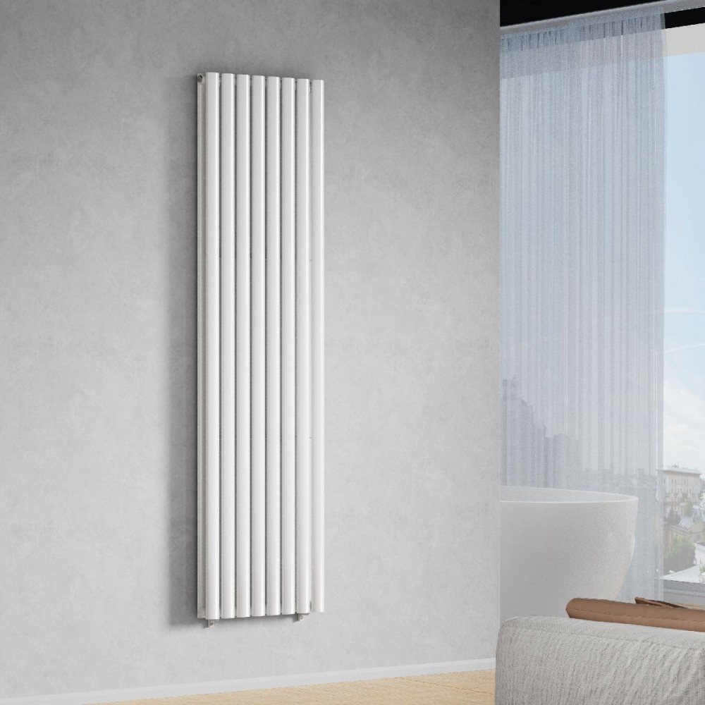 Вертикальный радиатор Ellipse Double 480х1800-8, anticor, белый