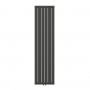 Вертикальний радіатор Largo double 456*1800-6 (50мм), anticor, чорний муар