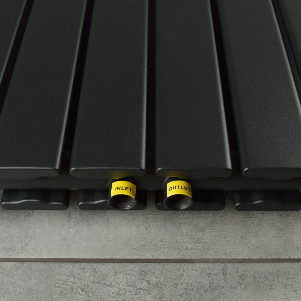 Вертикальний радіатор Largo double 456*1800-6 (50мм), anticor, чорний муар