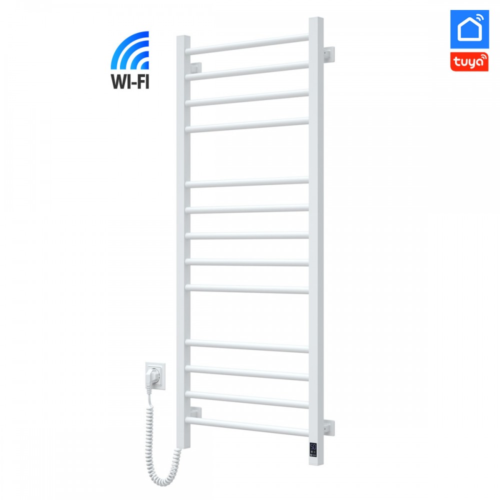 Полотенцесушитель Navin Классик Квадро 500х1200 Sensor с Wi-Fi, левый, белый