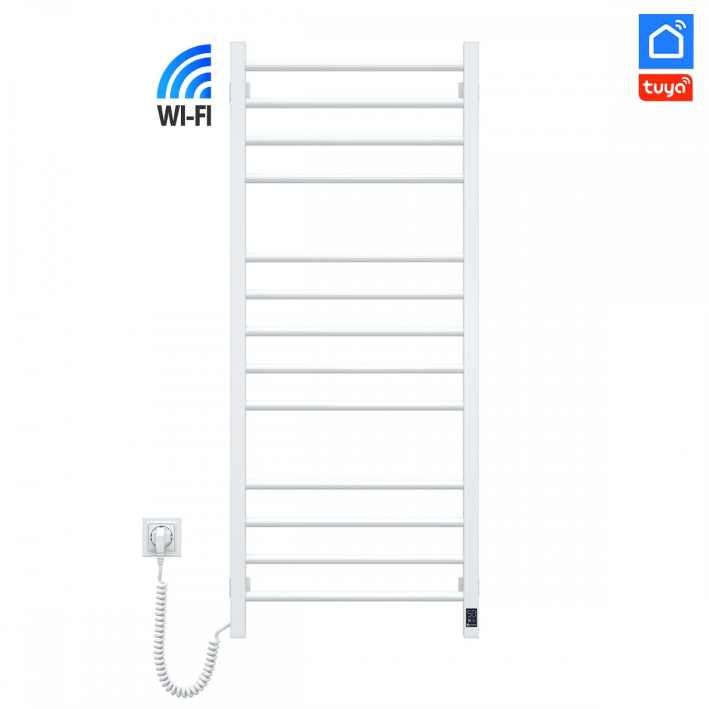 Полотенцесушитель Navin Классик Квадро 500х1200 Sensor с Wi-Fi, левый, белый
