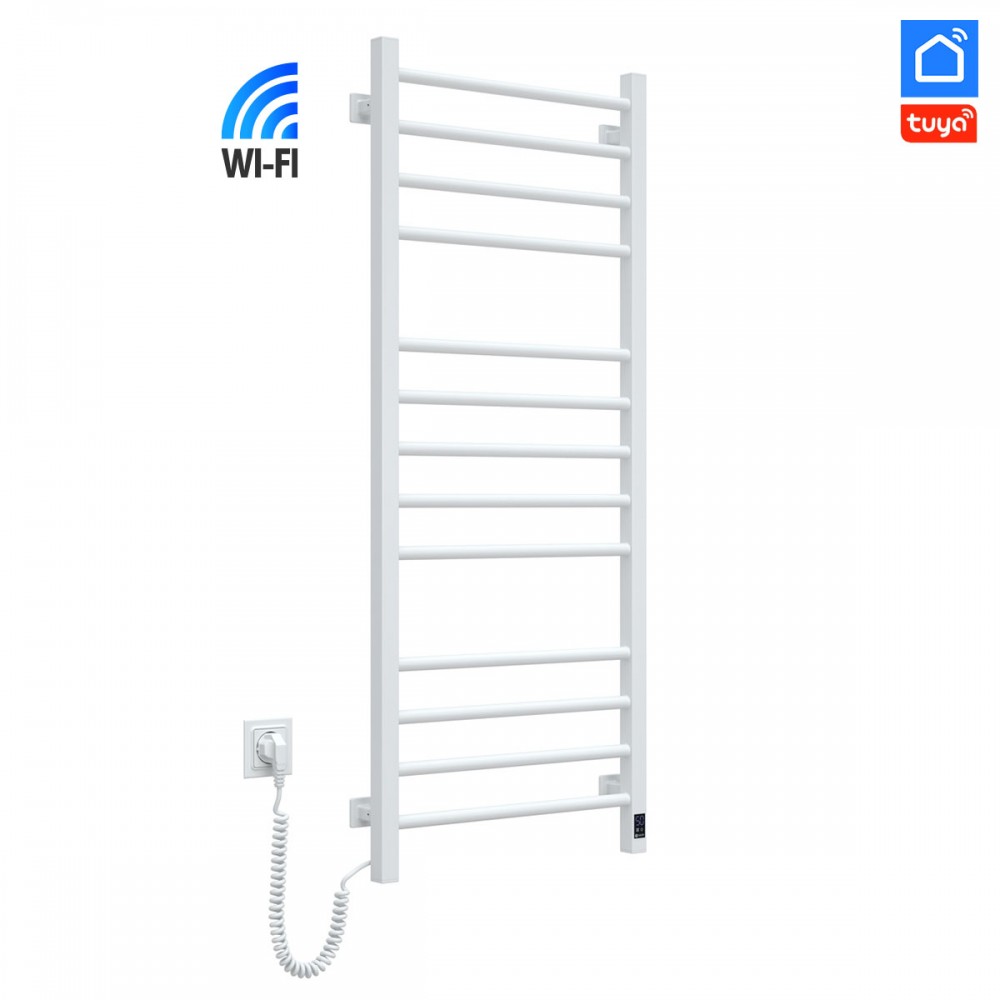 Полотенцесушитель Navin Классик Квадро 500х1200 Sensor с Wi-Fi, левый, белый