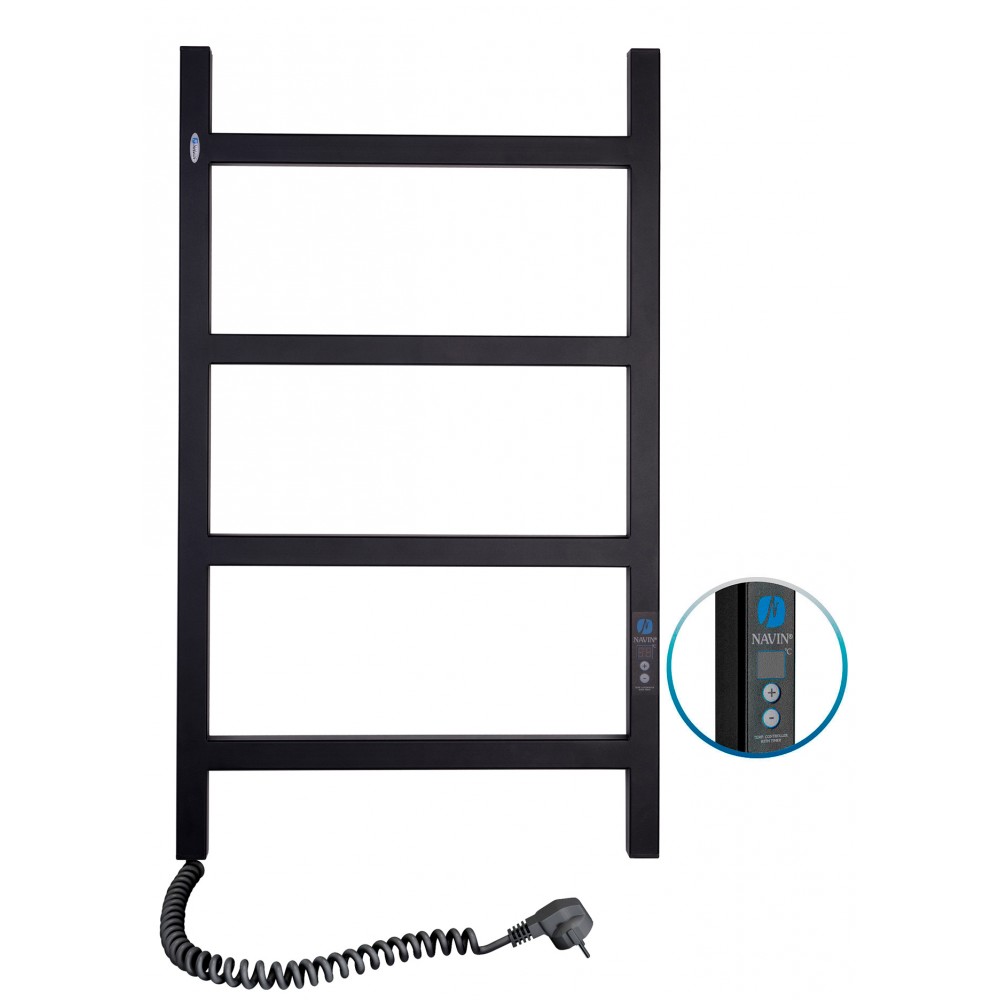 Полотенцесушитель Nordic 500х800 Digital левый, чёрный муар