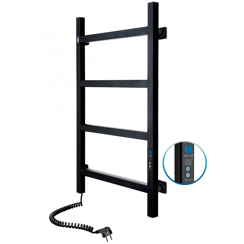 Полотенцесушитель Nordic 500х800 Digital левый, чёрный муар