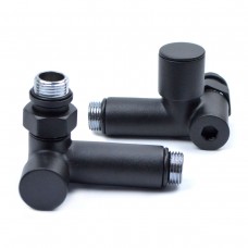 Кран угловой под ТЭН 1/2"х1/2" (чёрного цвета) 2шт.