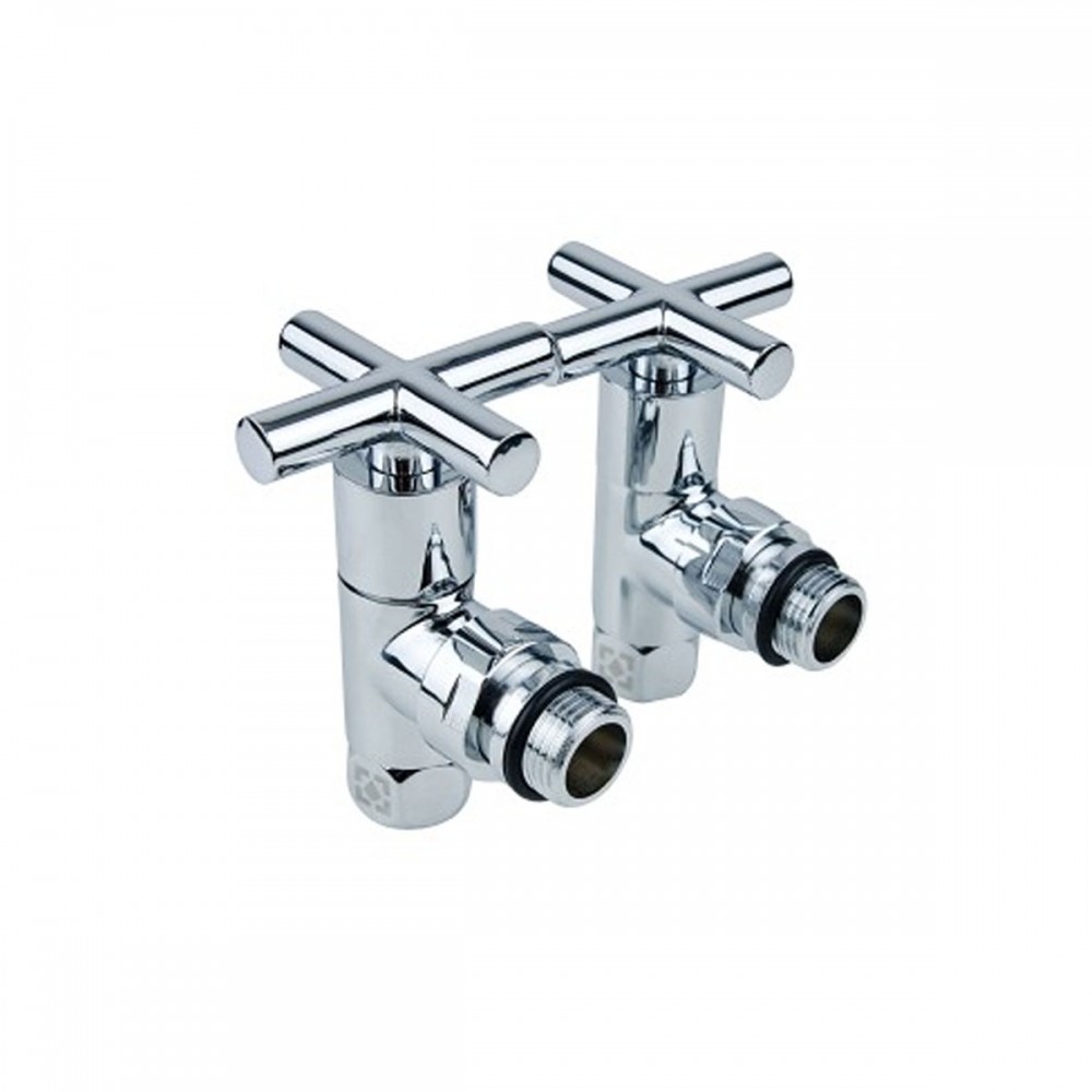 Кран угловой для полотенцесушителей Raftec Premium 1/2x1/2 Chrome, 2шт.