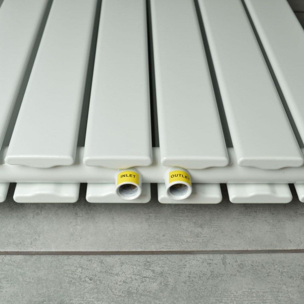 Вертикальный радиатор Largo double 456*1800-6 (50мм), anticor, белый