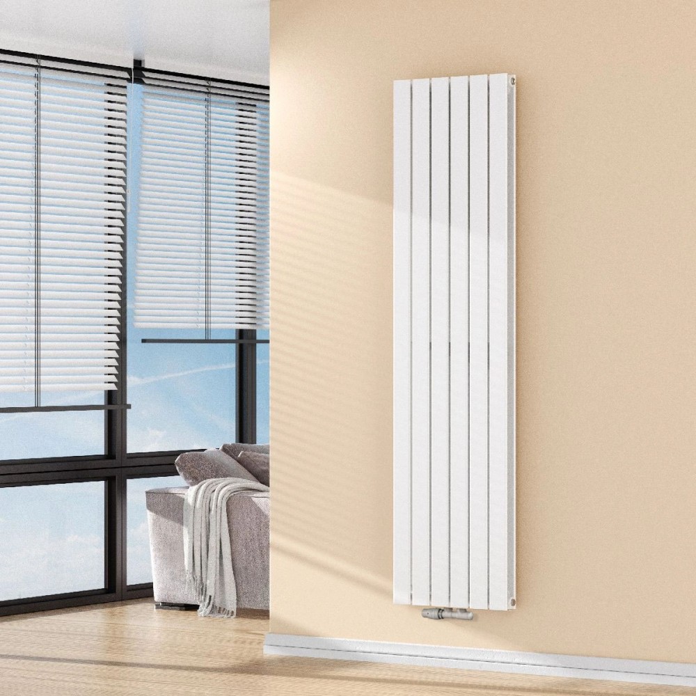 Вертикальный радиатор Largo double 456*1800-6 (50мм), anticor, белый