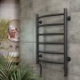 Полотенцесушитель Камелия 480х600 Sensor левый с таймером, чёрный муар