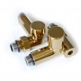 Кран угловой под ТЭН, 1/2"х1/2", под золото, 2шт.