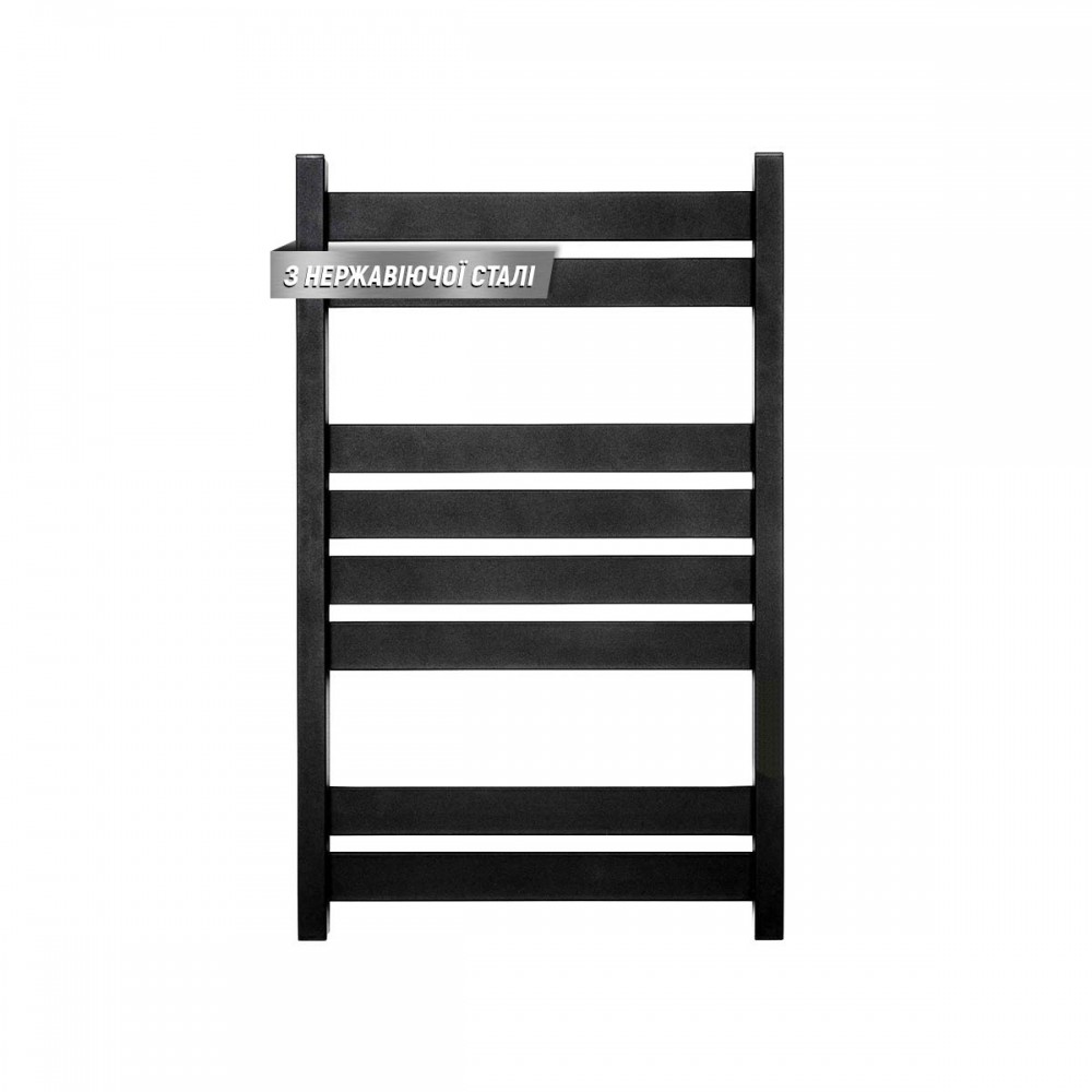 Водяной полотенцесушитель Largo 500х800, чёрный муар