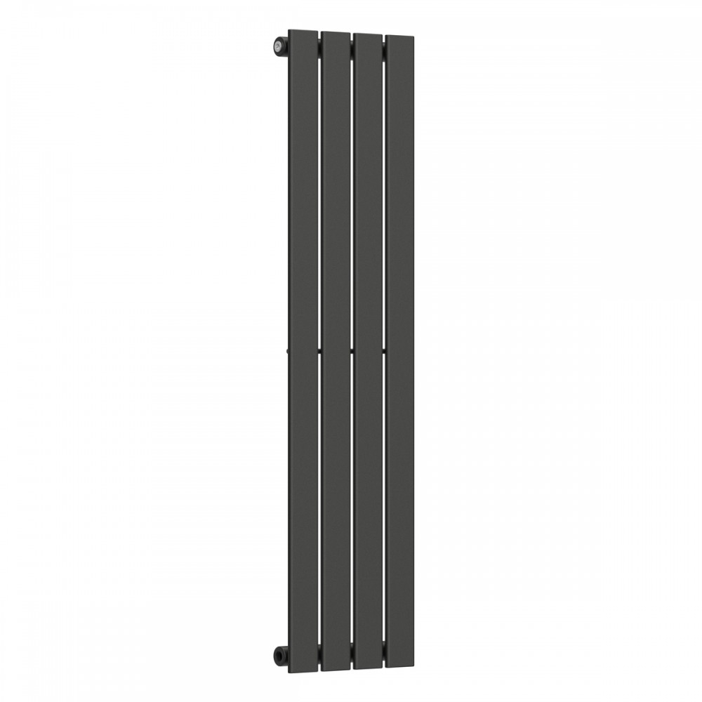 Вертикальный радиатор Largo 300х1200-4, anticor, черный муар