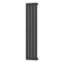 Вертикальный радиатор Largo 300х1200-4, anticor, черный муар