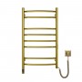 Нержавеющий полотенцесушитель электрический NAVIN Камелия 480х800 Sensor, золото, правый