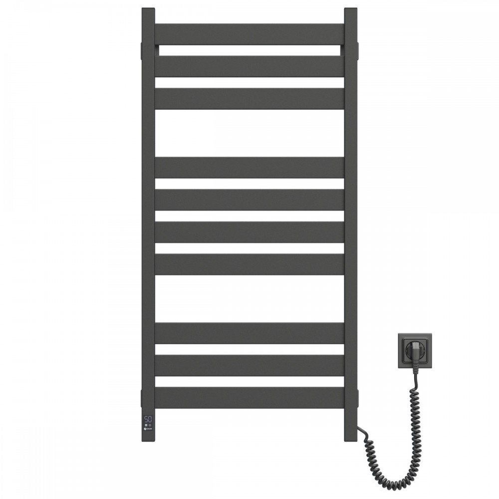Полотенцесушитель Largo 500х1000 Sensor правый с таймером, чёрный муар